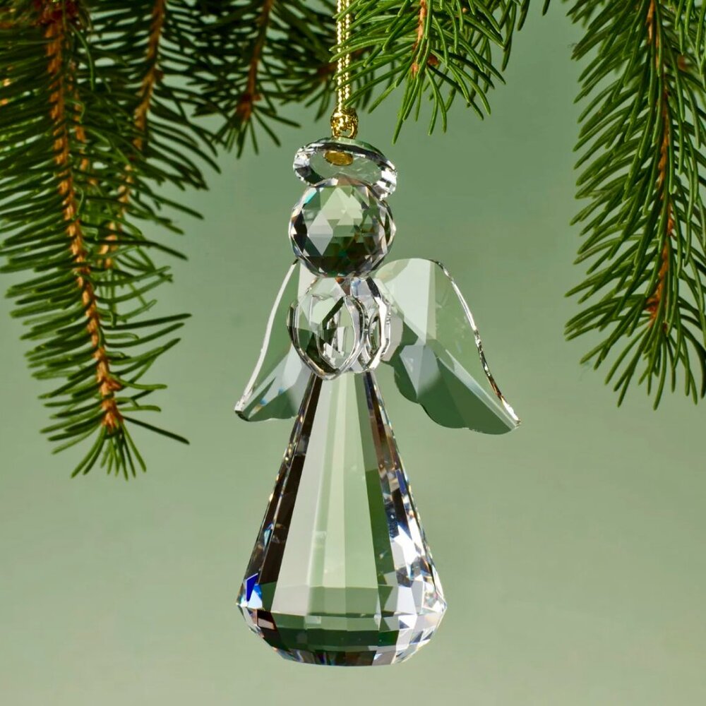 NWT Lenox Crystal Glass Optic Angel Hanging Christmas Holiday Ornament
